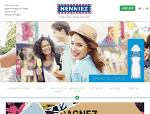 Tablet Screenshot of henniez.ch